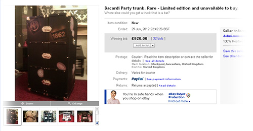 Bacardi Party Trunk - ebay.co.uk
