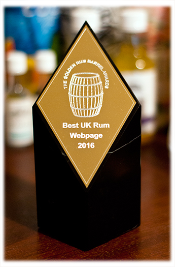 Golden Rum Barrel Awards 2016 Best UK Rum Website Award